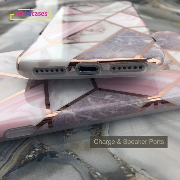Rose Gold Foil Marble iPhone case - ALL MODELS - Picture 9 of 10